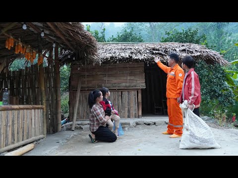 Two orphaned children and Giang Hoa's small house.