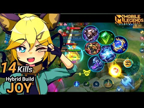 14 Kills Joy Super Aggressive Versatile moves is Unstopable Hybrid ! - Build Top 1 Global Joy ~ MLBB