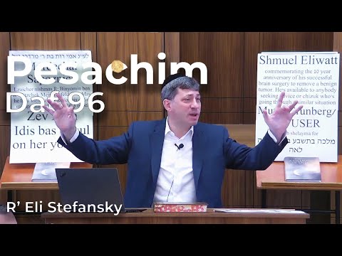 Daf Yomi Pesachim Daf 96 by R’ Eli Stefansky