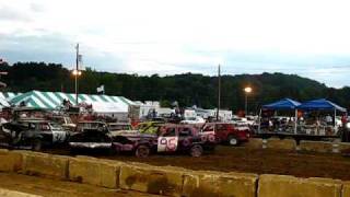 preview picture of video 'Holmes County Fair Demolition Derby Millersburg, OH 2009-04'