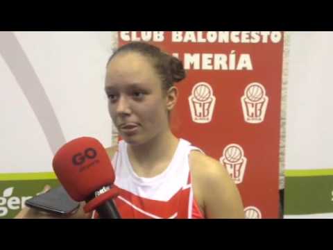 Lucía Torres (CB Almería) tras perder con Snatt's Femení Sant Adrià (Liga Femenina 2)