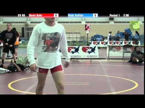 FILA Cadet 63 KG Devin Bahr vs. Rudy Guillen