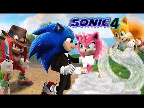 Sonic the Hedgehog 4. The Wedding of Sonic and Amy Rose. Sonic in love with Amy Roze. End Credits.