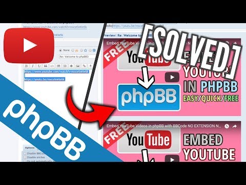 How to Embed YouTube in phpBB using Videos Links Only