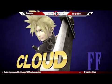 Evanator (Cloud) vs StripShot (Falcon, Diddy) Evanator vs TH l DEEPBLUE  Gate City sm4sh Bi-Weekly