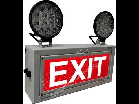 Fine Industrial Emergency Light With LED Exit Back Light Sign