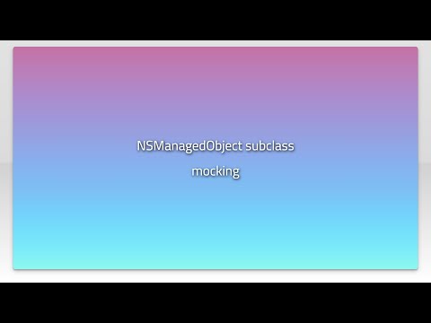 NSManagedObject subclass mocking