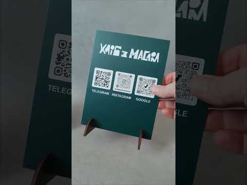 Табличка настольная с qr-кодом для оплаты и Инстаграмм визитка - фото 1 - id-p2831437868