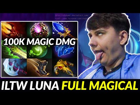 iLTW Luna 100K MAGICAL item Build - Dagon 5, Refesher, Ethereal Blade