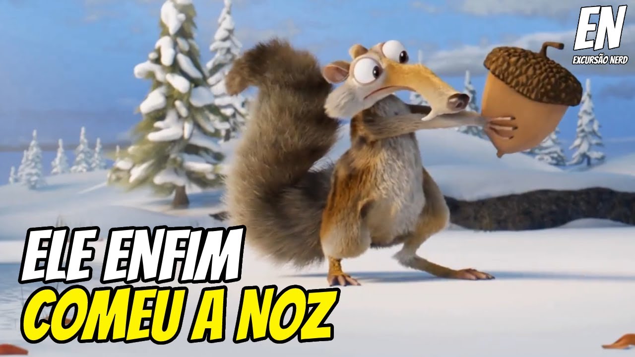 O ADEUS de SCRAT e da BLUE SKY | Cena do esquilo de A Era do Gelo comendo a noz
