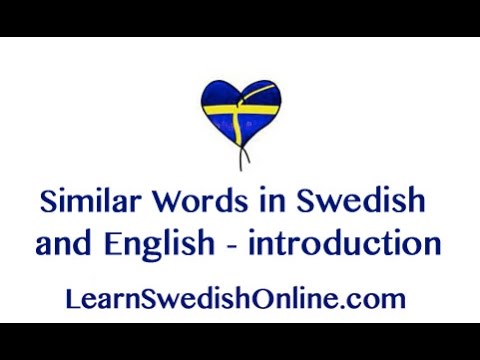 Simple Swedish words - Similar Words in Swedish and English 1/3