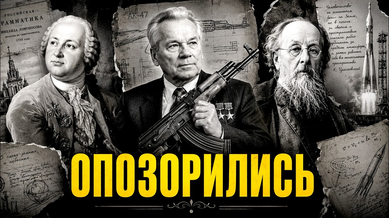ТРИ СТЫДНЫХ ПОЗОРА РОССИИ: ЛОМОНОСОВ, ЦИОЛКОВСКИЙ, КАЛАШНИКОВ