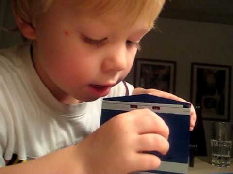 Malthe playing with Lego Agents 8635