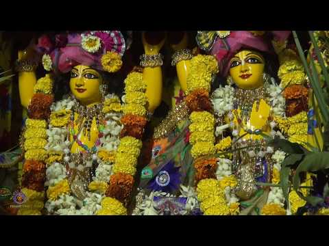 2017 Navadwip Mandala Parikrama, Day1. Part 8. Evening Aarti with Gurukula students.