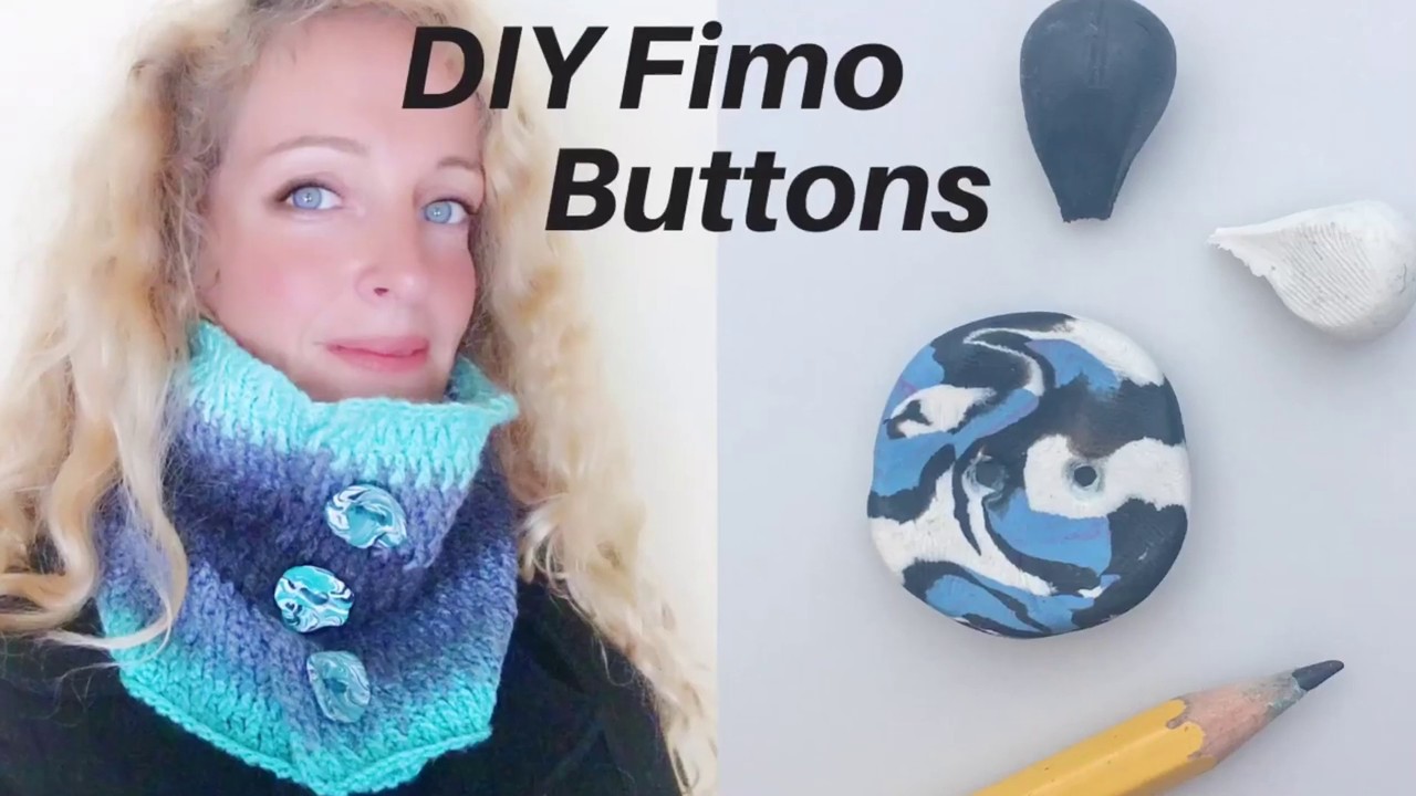 DIY Marbleized Polymer Clay Buttons Tutorial
