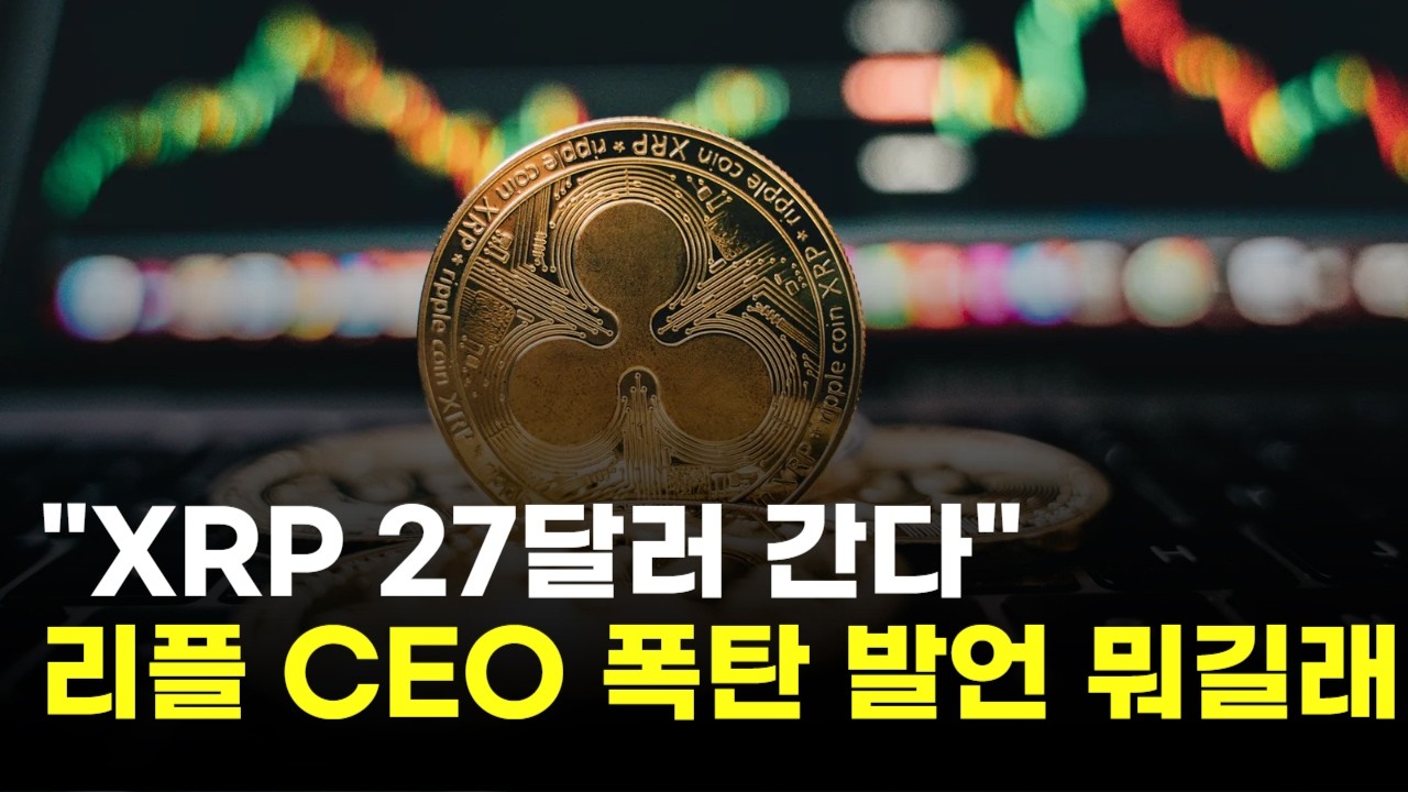 "XRP 27달러 간다"…리플 CEO 폭탄 발언 대체 뭐길래