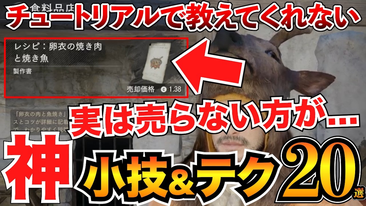 【紅の砂漠】知らないと損!?覚えておくと絶対役立つ小技&知識20選！大ジャンプ/無限飛行/ペット/好感度上げ/大盗賊グローブ/伐採など
