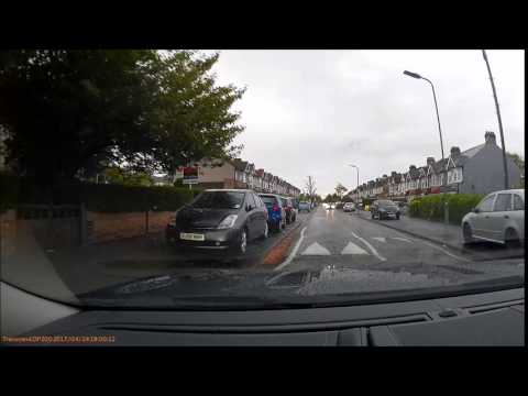 Mad Focus Driver Narrowly Misses Car