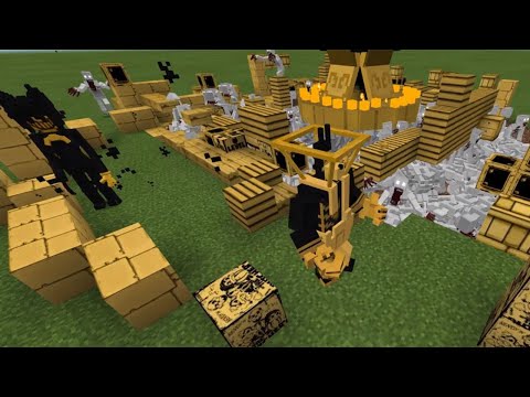 Bendy and the Ink Machine Bosses VS 100 SCP 096 (Minecraft PE)