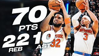 Karl-Anthony Towns - Josh Hart - New York Knicks