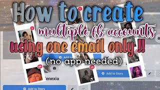 HOW TO CREATE MULTIPLE FB ACCOUNTS USING ONE EMAIL ONLY (no app needed)