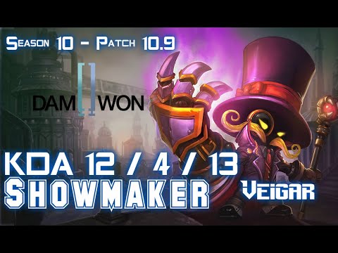 DWG Showmaker VEIGAR vs SYNDRA Mid - Patch 10.9 KR Ranked
