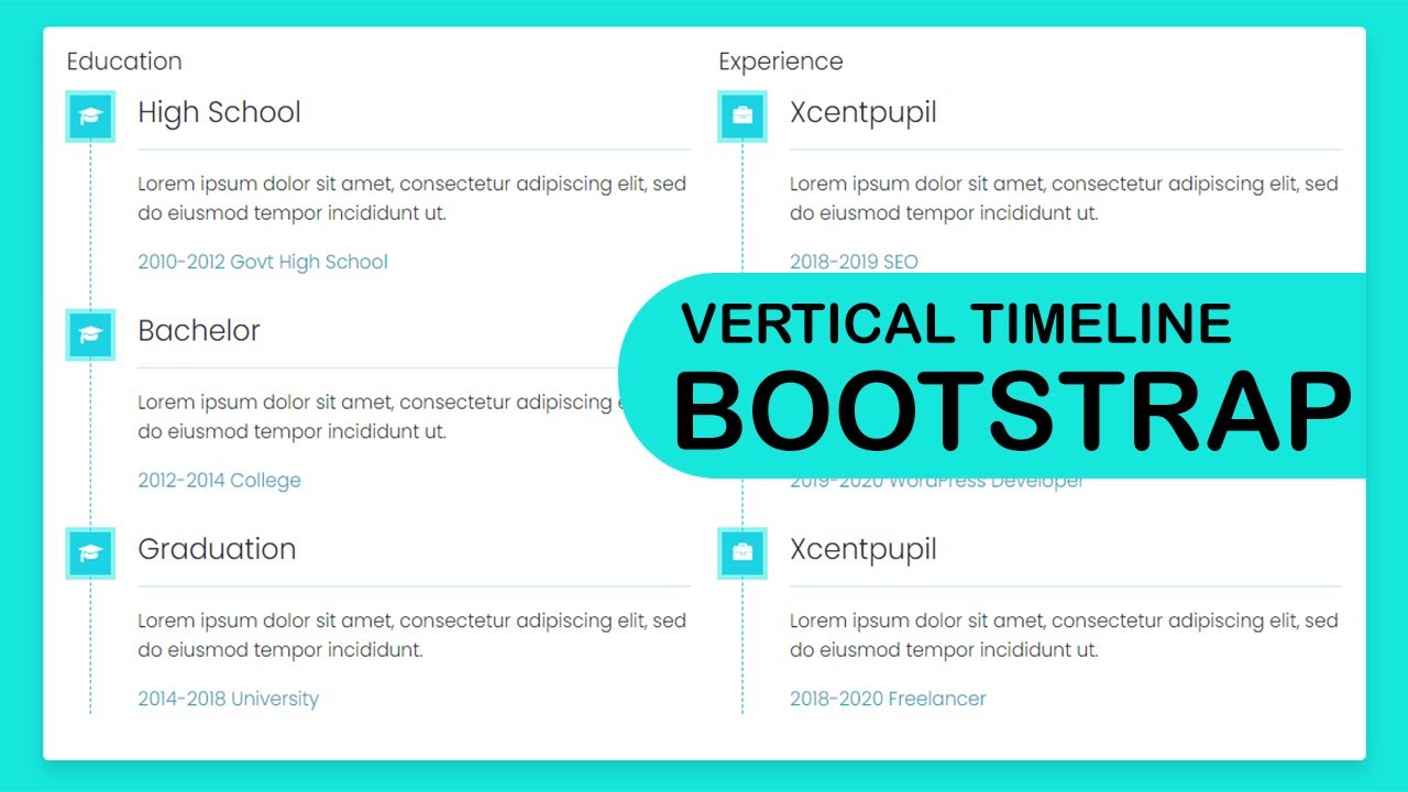 How to Create a Vertical Timeline [Bootstrap] | Coding League