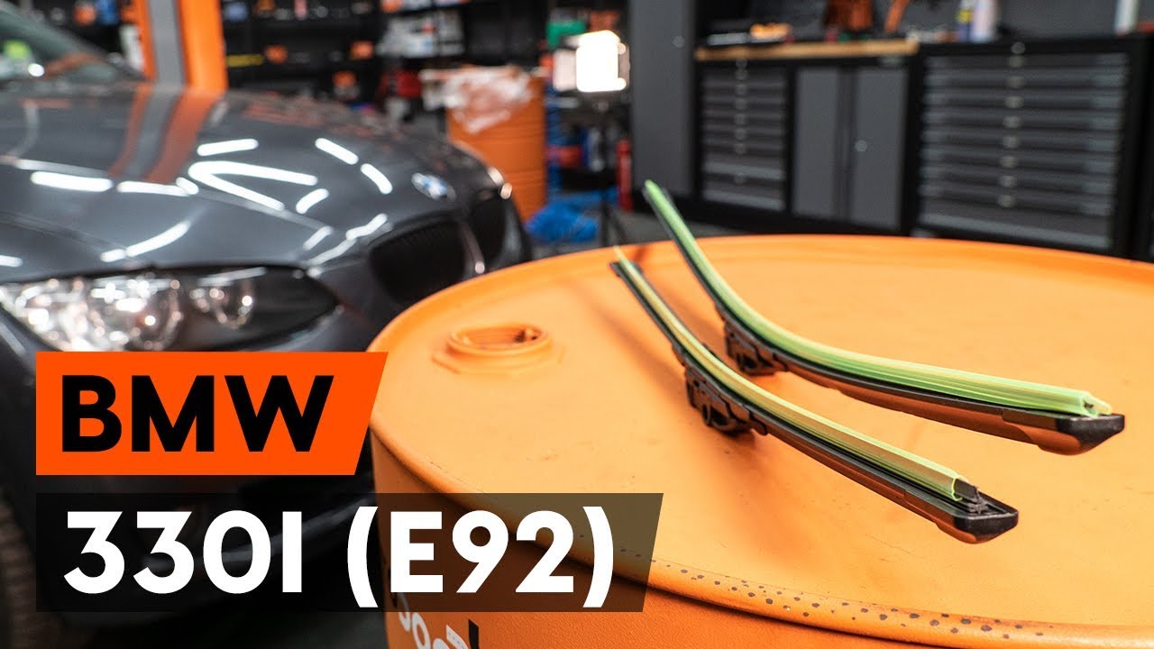 Slik bytter du vindusviskere fremme på en BMW E92 – veiledning