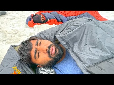 Living 24 hours in snow challenge ❄🌨