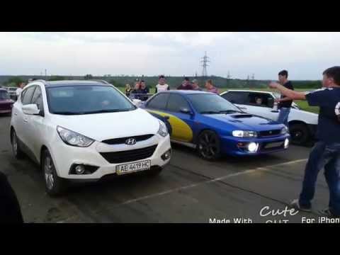 Hyundai IX35 2.0 CRDI 184hp vs Subaru Impreza WRX - 1/4 mile