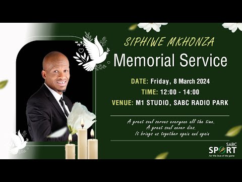 The memorial service for Siphiwe 