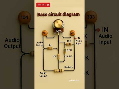DIY Bass Tone Control Circuit | Simple Bass Boost Circuit Diagram for Audio Amplifier | Tech Sparks