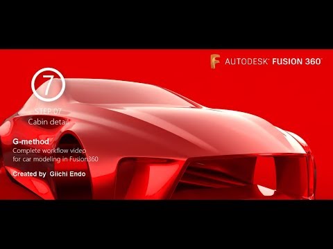 Car modeling in Fusin360  7/10 Cabin detail