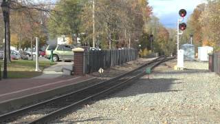 preview picture of video 'Amtrak's Vermonter Through Windsor CT Amtrak Station'