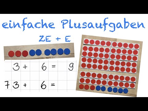 Einfache Plusaufgaben ZE + E ohne Zehnerübergang Klasse 2 Mathe Addition
