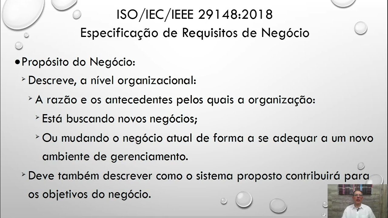 Especificação de Requisitos de Negócio-Padrão Internacional de Especificação ISO/IEC/IEEE 29148:2018
