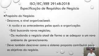 Especificação de Requisitos de Negócio-Padrão Internacional de Especificação ISO/IEC/IEEE 29148:2018