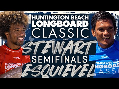 Kaniela Stewart vs Rogelio Jr Esquievel | Huntington Beach Longboard Classic -Semifinals Heat Replay