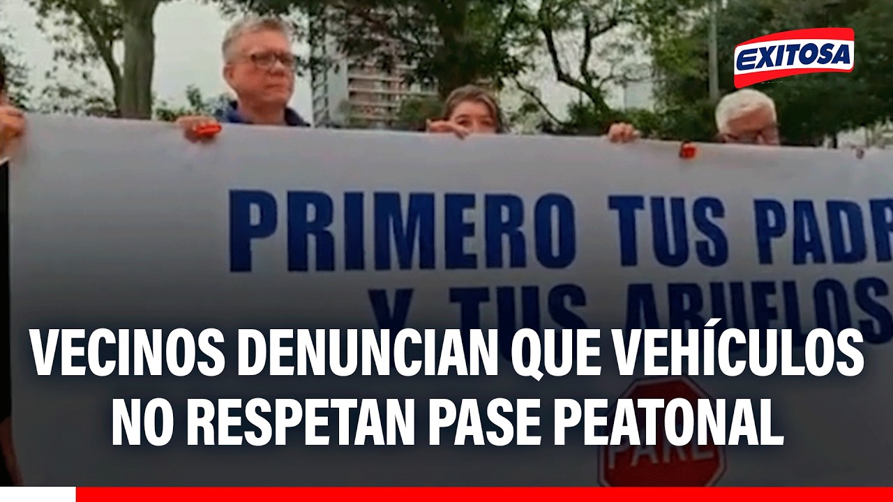 🔴🔵 Jesús María: Vecinos denuncian que vehículos no respetan pase peatonal en el parque Cáceres