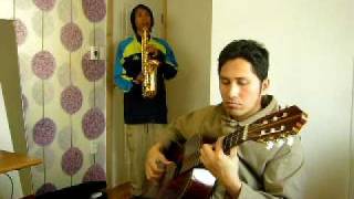 His Eye Is On The Sparrow Guitar & Sax Instrumental And more tawaan