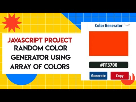 1 Random Color Generator With Source Code Using An Array Javascript Project For Beginner