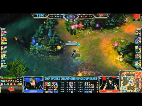 LMHT 18-09-2014 TSM vs SK Chung Kết Thế Giới Mùa 4 Bảng B