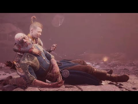 Odin's death scene - Ragnarok destroys Asgard - Freyr's sacrifice - God of War Ragnarok