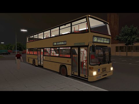 Omsi 2 Addon Berlin-Spandau 1986 - Route 5N Nervenklinik - U Rathaus Return Run (PC)