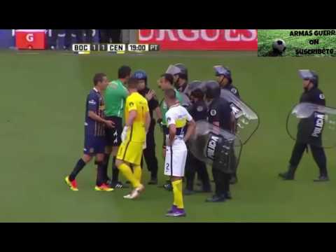 Boca vs Rosario Central. BRUTAL FIGHT. Teo Gutiérrez and Centurión sent off.