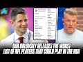 Dan Orlosvky Released The WORST List Of NFL Players That Could Play In The NBA | Pat McAfee Reacts