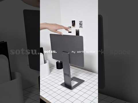 美しすぎて見惚れるSOTSUのポータブルモニターが我がデスクにやってきた💻✧#モニター#ポータブルモニター#デュアルディスプレイ#ワークスペース #デスク環境#デスク周り #ガジェット #持ち運び