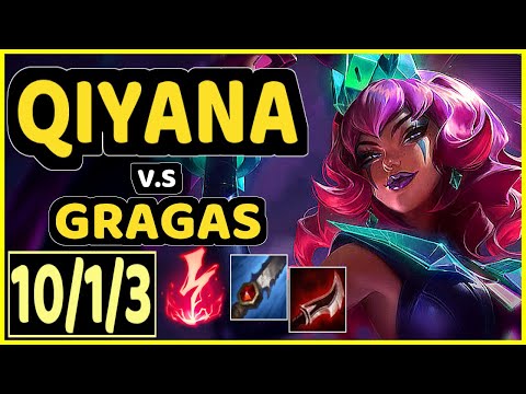 SKEANZ (QIYANA) vs GRAGAS - 10/1/3 KDA JUNGLE CHALLENGER GAMEPLAY - EUW
