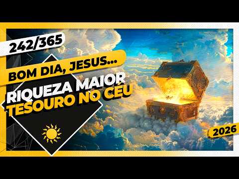 RIQUEZA MAIOR: TESOURO NO CÉU – Bom dia, Jesus! 242/365 (2026)