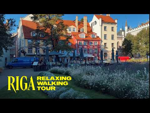 Riga, Latvia – Sunny Day Walking Tour 4K 60FPS